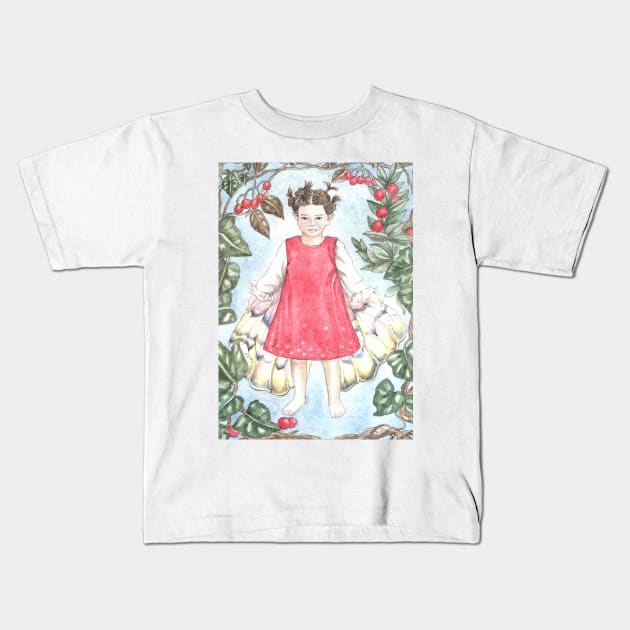 Winter Faerie Kids T-Shirt by MagicMythLegend